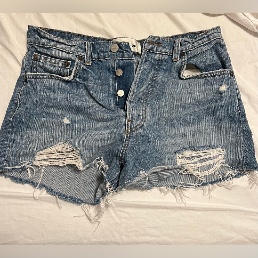Reformation denim shorts